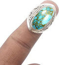 Solid 925 Sterling Silver Rings for Women & Girls - Blue Turquoise