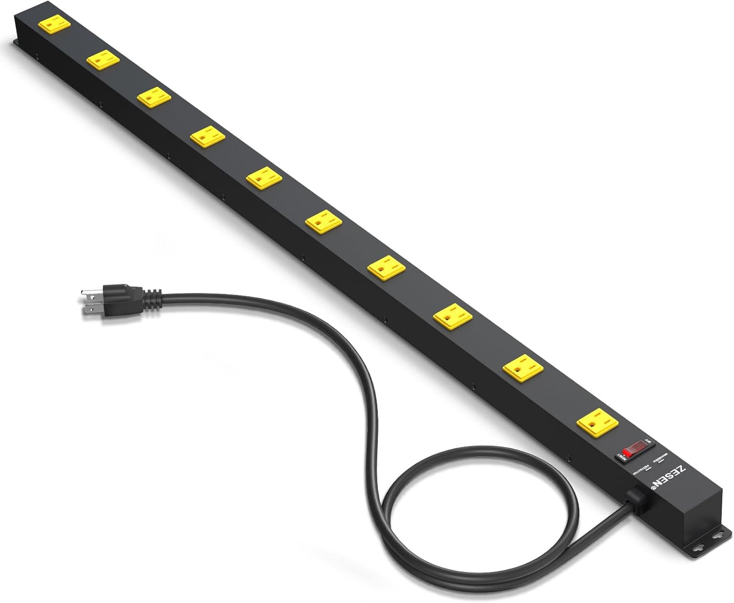 10 Outlet Heavy Duty Long Power Strip Surge Protector for Garage