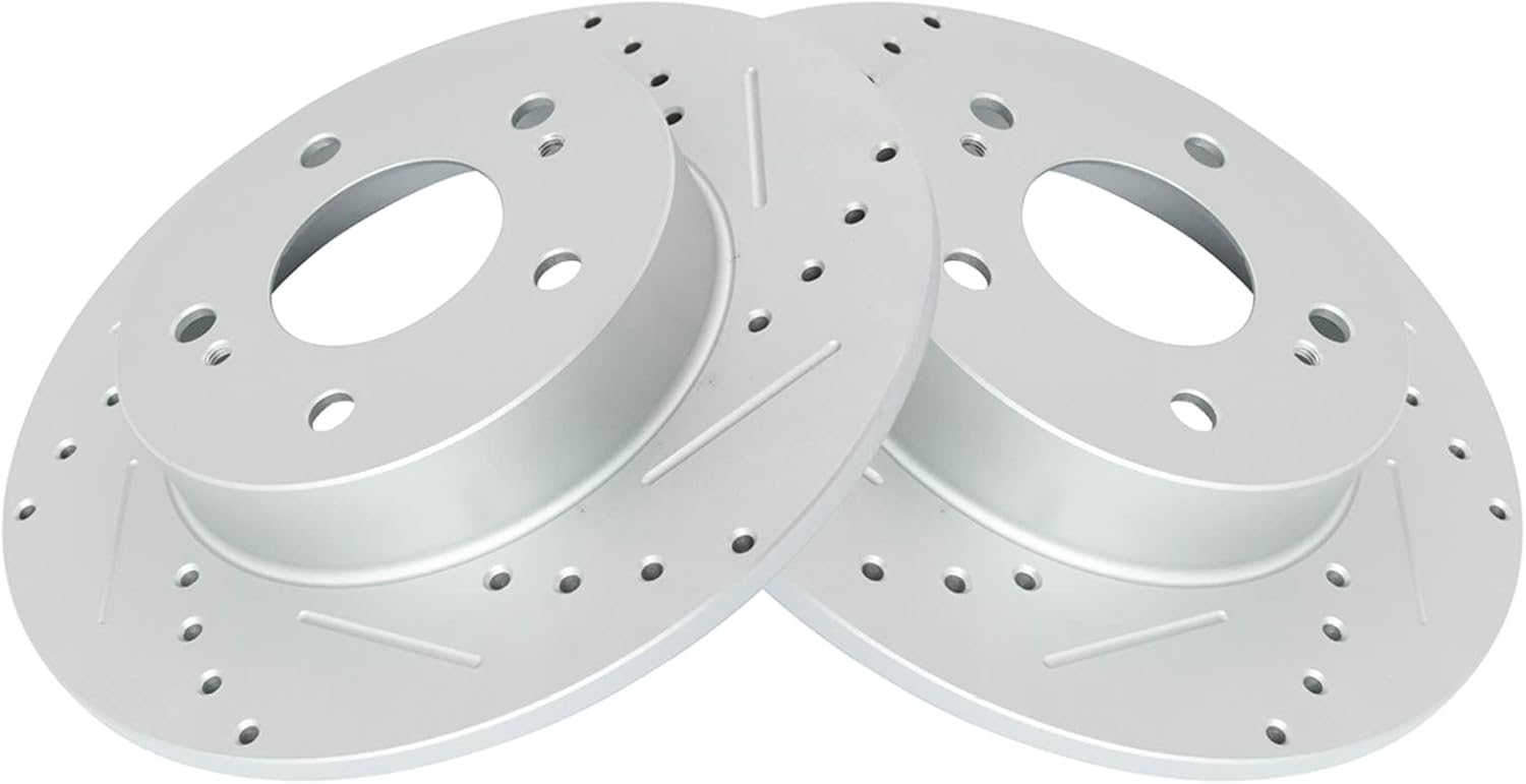 TRQ Rear Performance Brake Rotors Set for INFINITI & Nissan