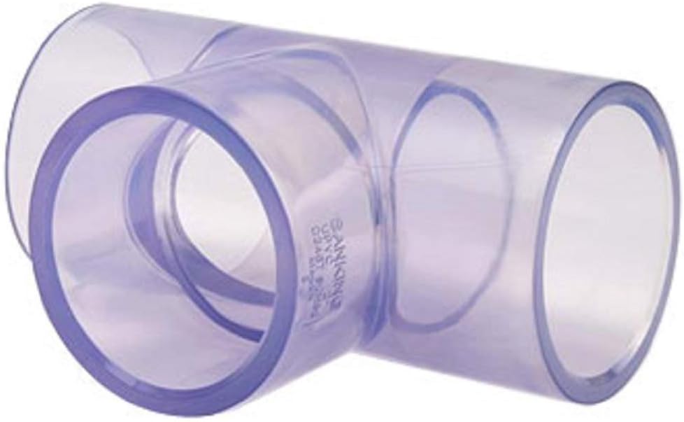 Clear PVC Pipe Fitting TEE for 2 1/2 Inch Schedule 40/80