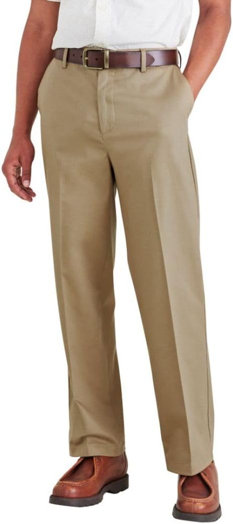 DOCKERS Mens Relaxed Fit Iron Free Khaki Pants with Stain Defender