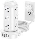 Power Strip Tower PD 20W 12 Outlets 4 USB Ports - Space Saving Surge