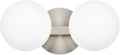 Bathroom Vanity Light Fixtures 2-Light Globe Wall Sconce - Brushed