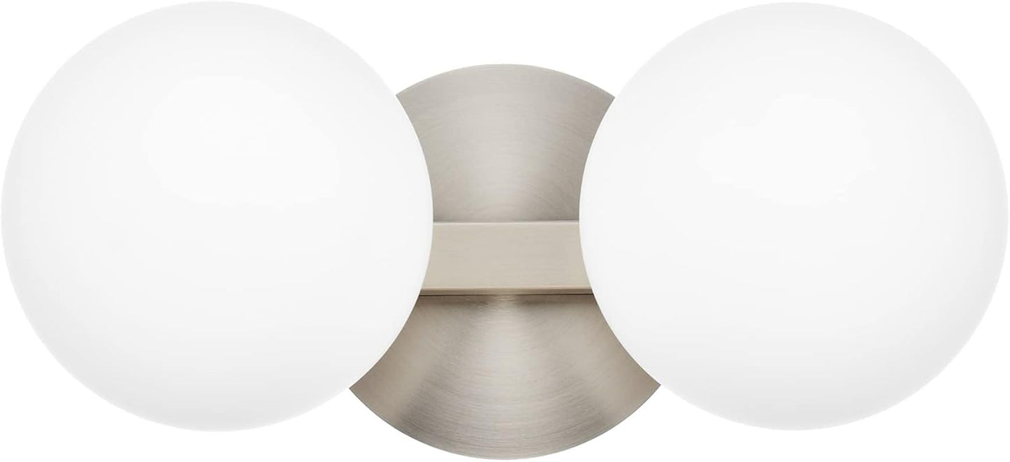 Modern 2 Lights Globe Wall Sconce Lighting for Bathrooms