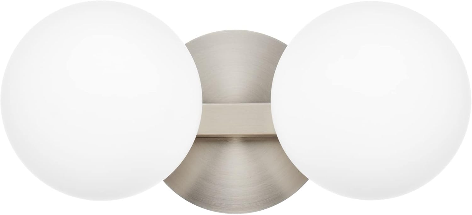 Modern 2 Lights Globe Wall Sconce Lighting for Bathrooms