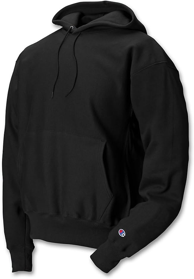 Champion Men's Black Reverse Weave Hood - Ultimate Comfort