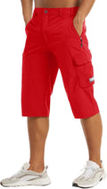 MAGCOMSEN Men's Workout Gym Shorts 3/4 Capri Pants - Quick Dry Shoes