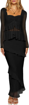 Lrady Women's Two Piece Skirt Set - Versatile Beach to Party Dress