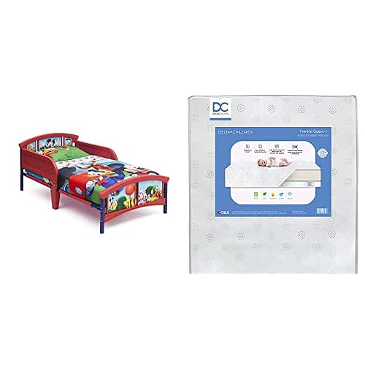 Delta Children Mickey Mouse Toddler Bed with Recycled Mattress