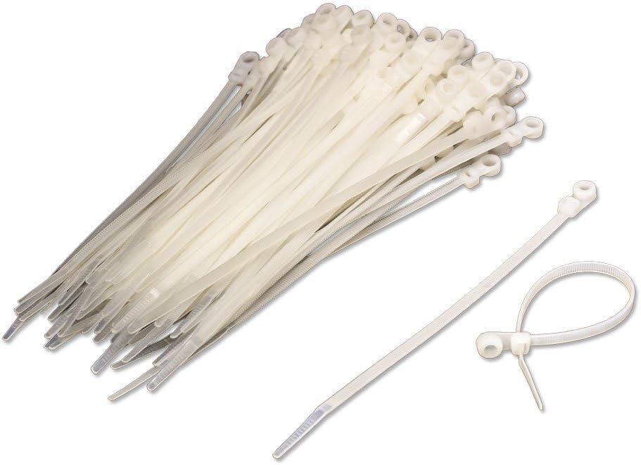 NavePoint 8 Inch Mount Head Screw Cable Wire Zip Tie Pack