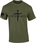 Christian American Flag Sleeve Tee | Patriotic Design