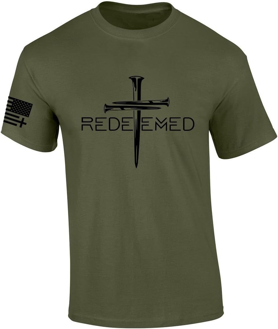 Christian American Flag Sleeve Tee | Patriotic Design