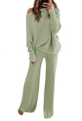 Linsery Women 2 Piece Sweater Set High Neck Knit Sweatsuit - Versatile