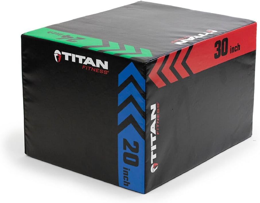 Titan Fitness Heavy Foam Plyometric Box for HIIT Training