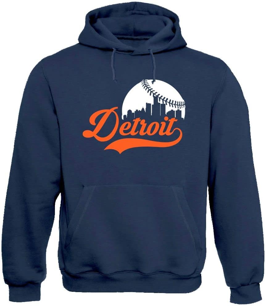 Xtreme Apparel Cityscape Skyline Men's Hoodie for Baseball Fans