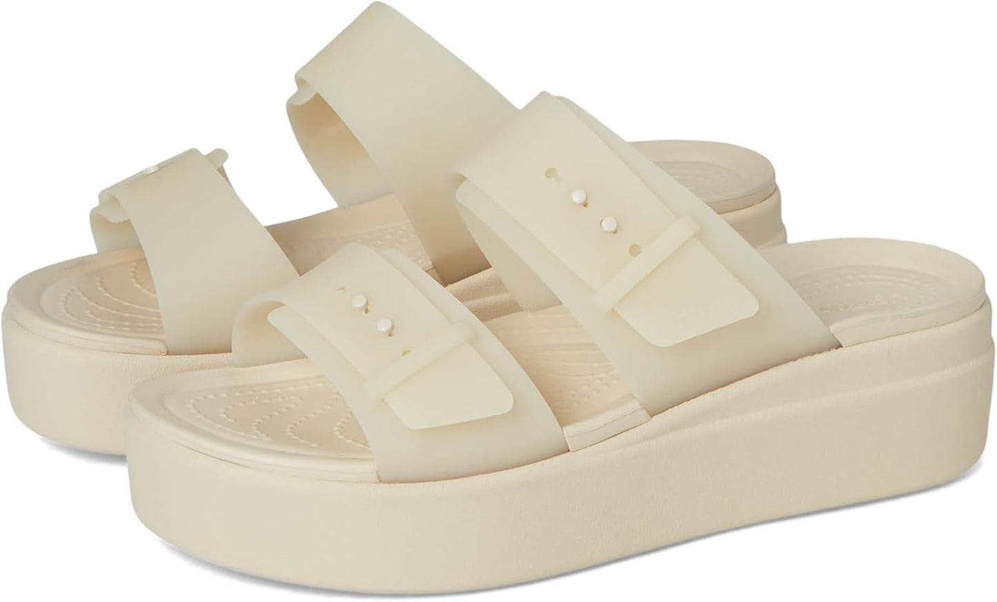 Crocs Women's Brooklyn Buckle Low Wedges for Effortless Style