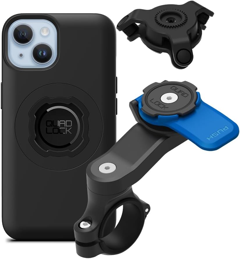 Quad Lock Motorcycle Handlebar Mount Kit with MAG Case for iPhone 14