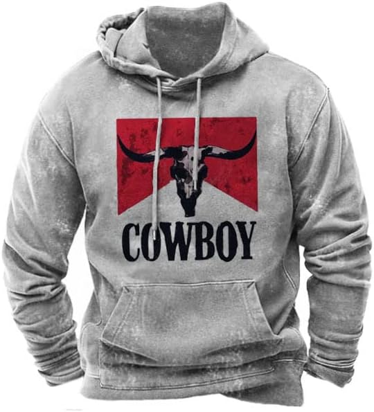 Western Aztec Cowboy Hoodie for Men by PORCLAY