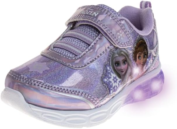 Disney Girls Frozen Light Up Laceless Running Shoes for Kids
