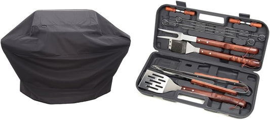 Char-Broil 3-4 Burner Grill Cover with Cuisinart Pizza Pack