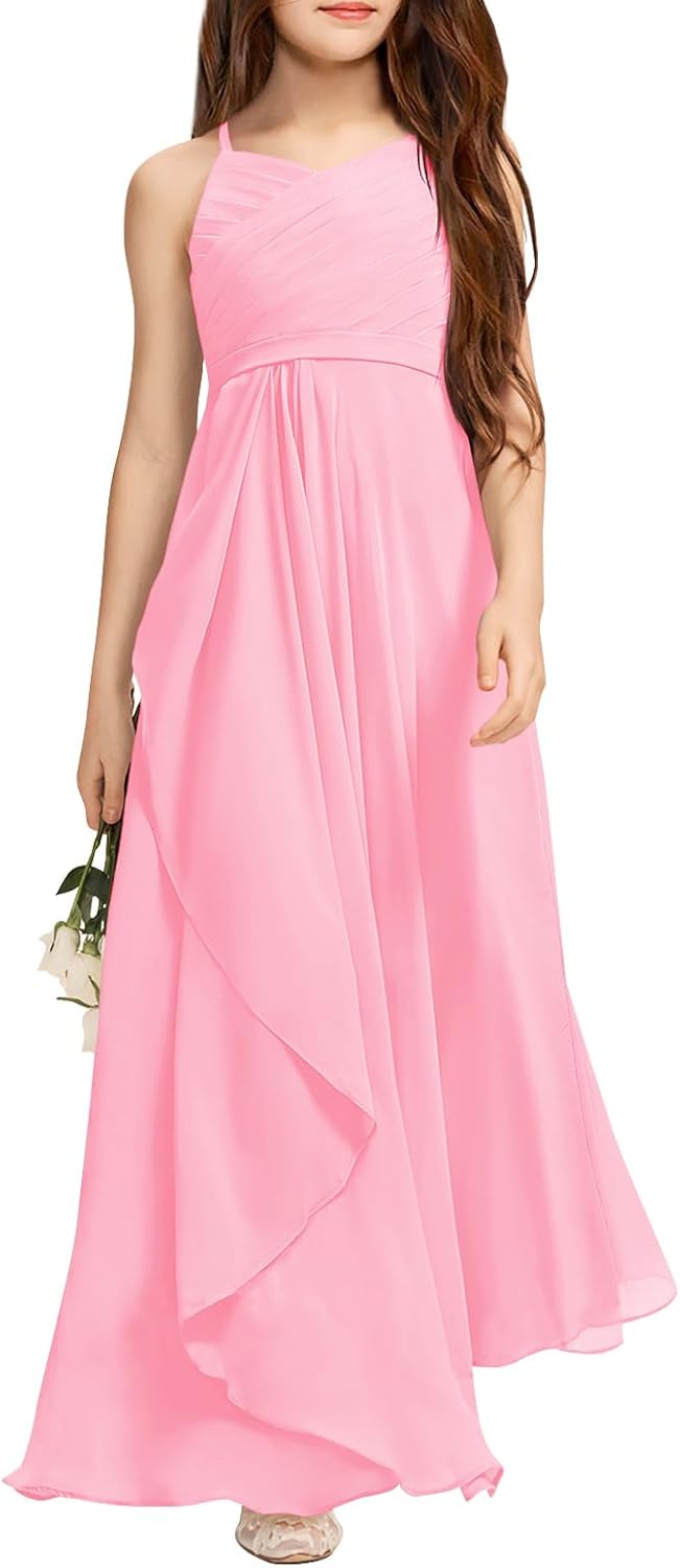 Imily Bela Girls A-Line Halter Dress for Special Occasions