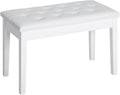 HOMCOM Piano Bench Duet Chair with Faux Leather Tufted Cushion
