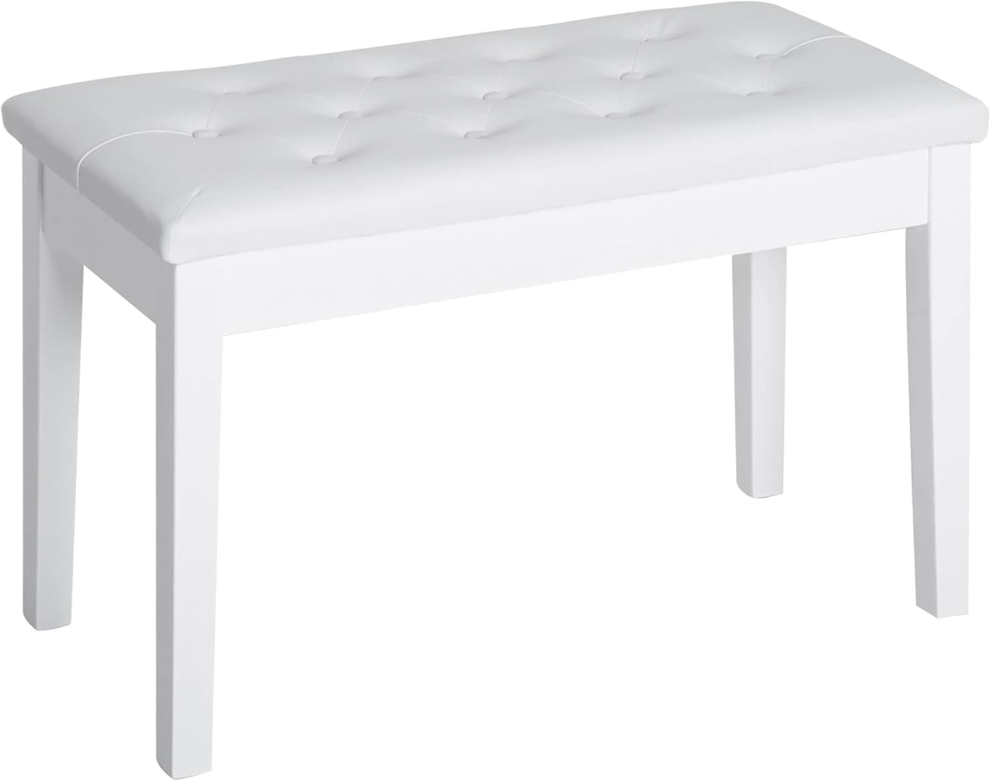 HOMCOM Piano Bench for Duet Performance with Faux Leather Cushion