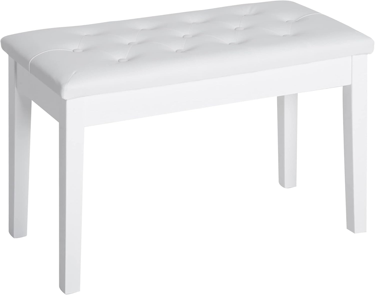 HOMCOM Piano Bench for Duet Performance with Faux Leather Cushion