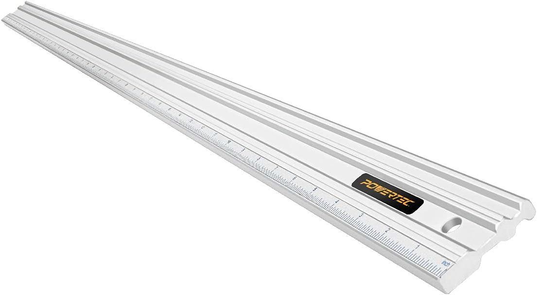POWERTEC 50 Inch Machinist Aluminum Straight Edge for Precision