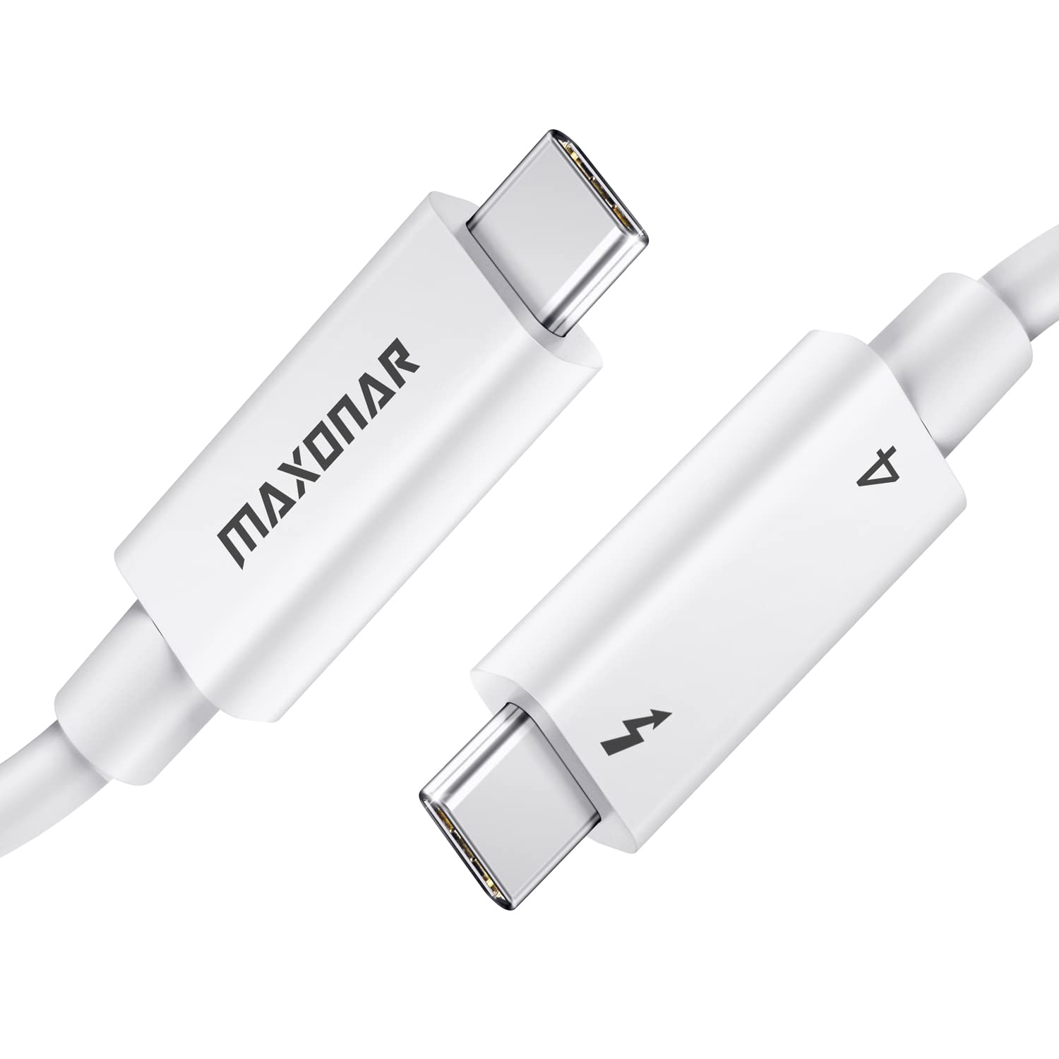 Maxonar 6.6Ft Thunderbolt 4 Cable: 40Gbps Speeds & 8K Display