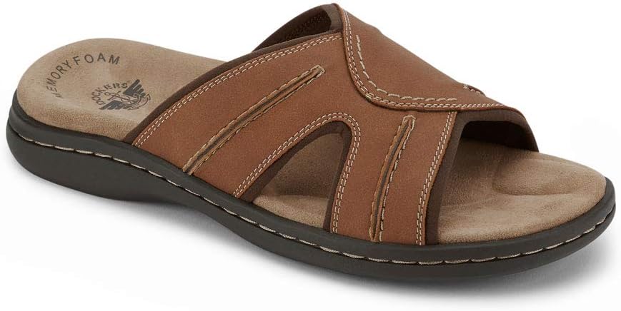 Dockers Men's Slide Sandal with Memory Foam Comfort and Style