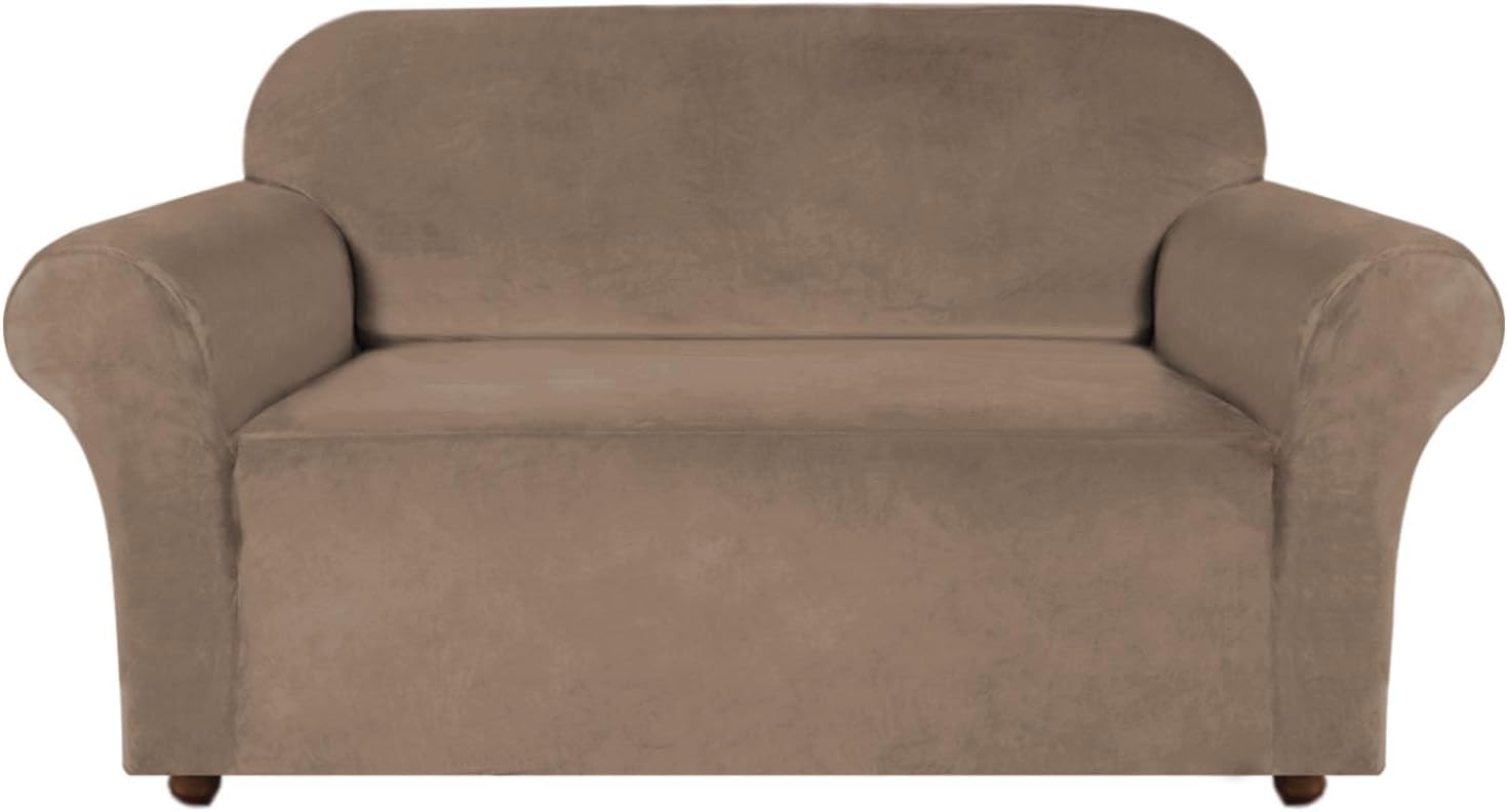 Turquoize Velvet Loveseat Covers for 2 Cushion Couch