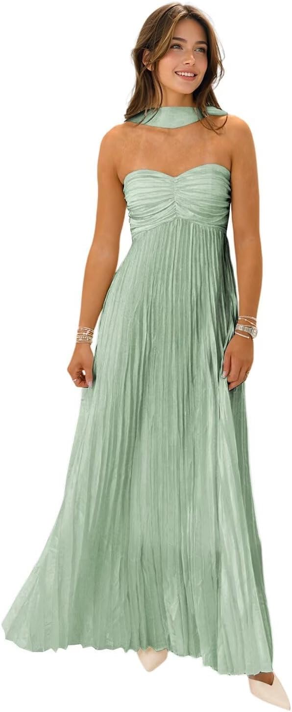 Strapless Bridesmaid Dresses for Women with Scarf - 2025 Style