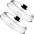 Glass Microwave Splatter Covers - Clear Borosilicate Dual Pack