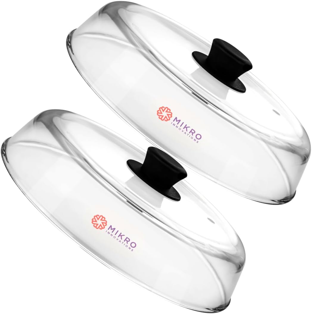 Borosilicate Glass Microwave Splatter Covers - Keep Food Clean