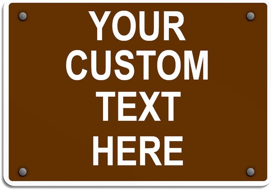 Aluminum Weatherproof Metal Sign for Custom Personalized Text