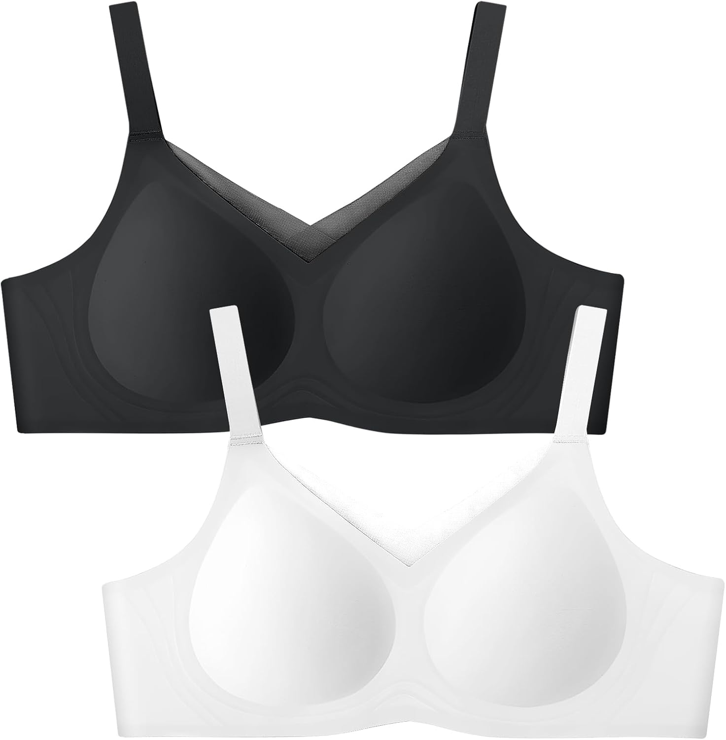 Lace V Seamless Bras for Women Wireless Supportive Comfort