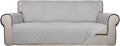 Reversible Quilted Sofa Cover Light Gray - Water Resistant, Non Slip