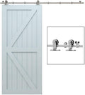 TSMST 10FT Sliding Barn Door Hardware Kit - Sturdy Top Mount Track