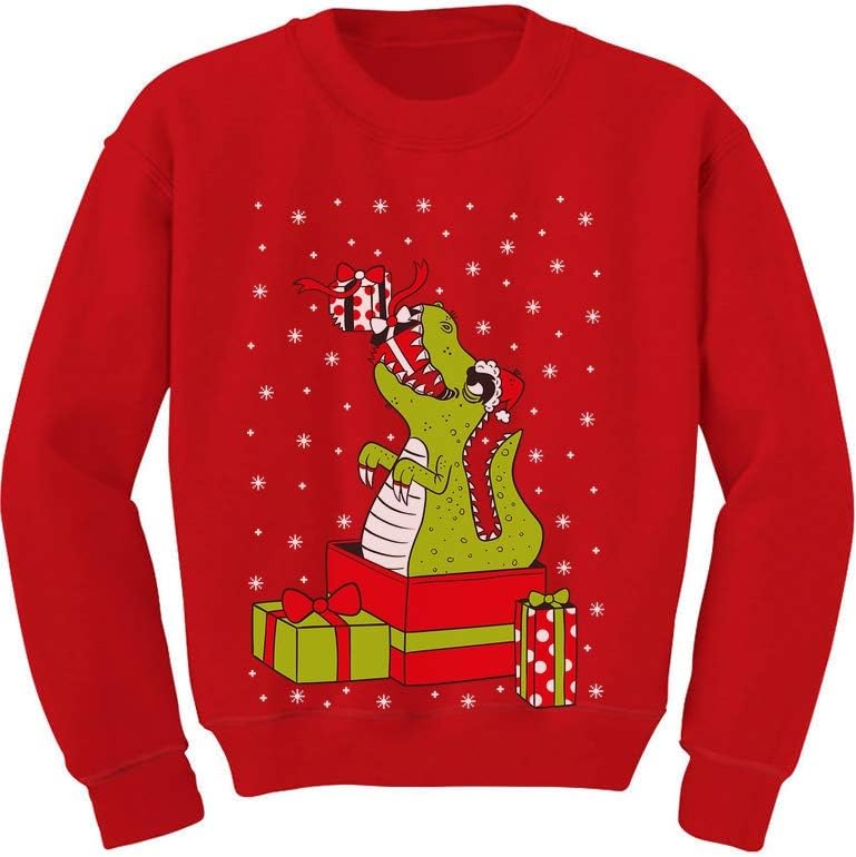 T-Rex Funny Kids Xmas Sweatshirt | Tstars Quality
