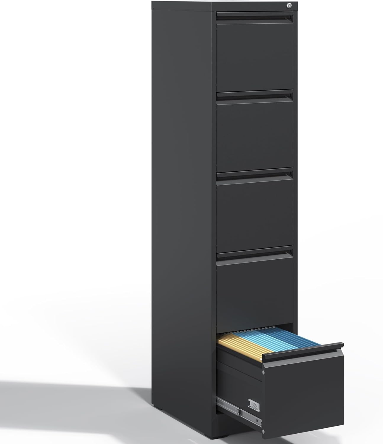 5 Drawer Metal File Cabinet for Home Office Storage Solutions