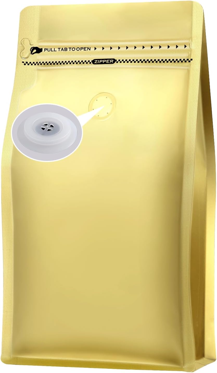 Coffee Bags with Valve for Fresh Storage of Beans and Snacks