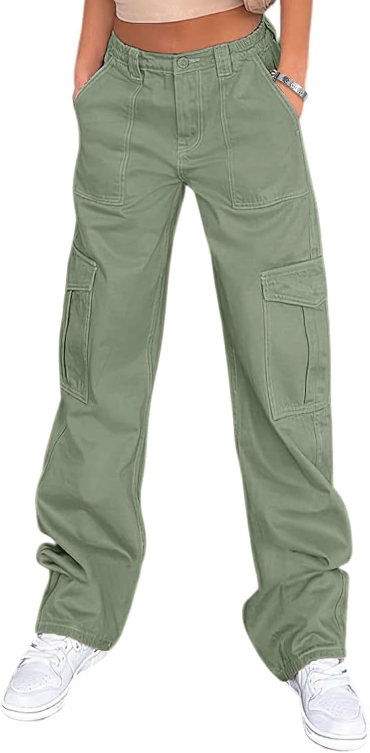 Lepunuo Cargo Pants for Women: Stylish High Waisted Baggy Fit