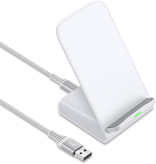 ABCPOW Wireless Charger: 15W Fast Charging for iPhone, Samsung, Google