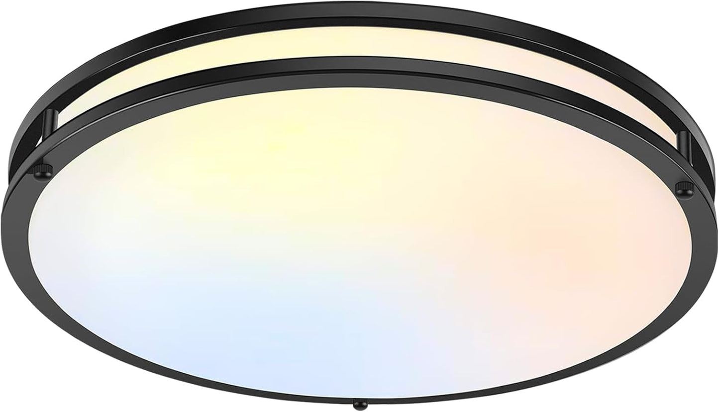 18in LED Flush Mount Ceiling Light with Adjustable Brightness