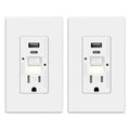 GFCI Outlet with USB Ports and Nightlight - Compact Bathroom Upgrade