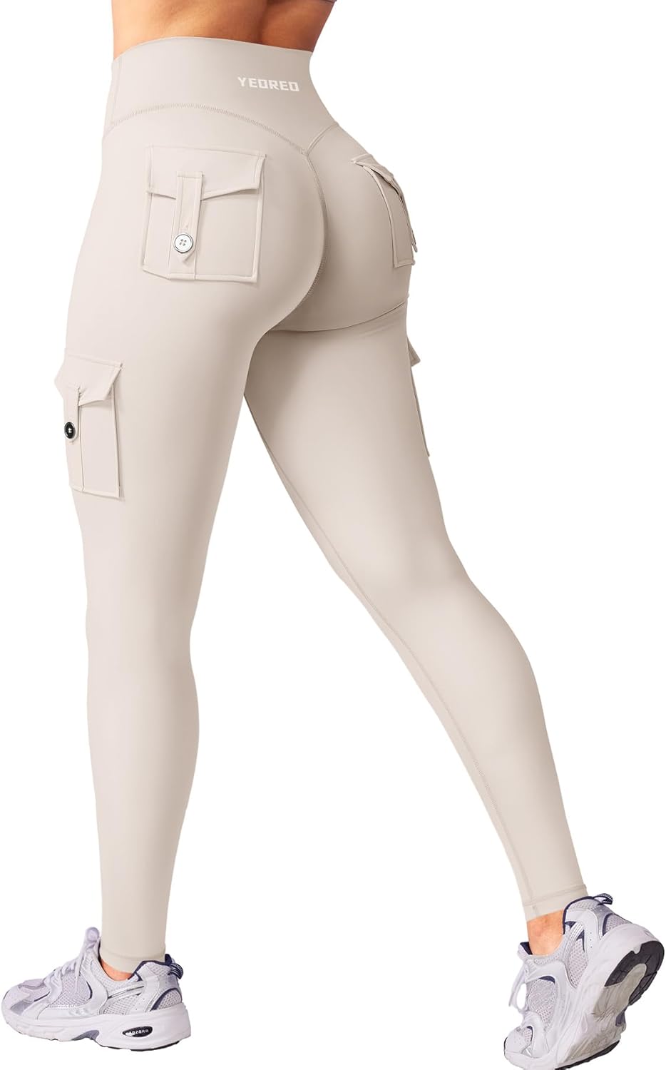 YEOREO CoreFlex Workout Cargo Leggings for Women with Pockets