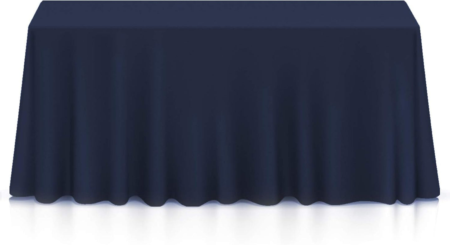 Premium 90in x 156in Navy Blue Tablecloths for Events and Dining