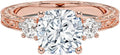 1-3 CT Moissanite Engagement Ring Colorless VVS1 Cushion - Classic