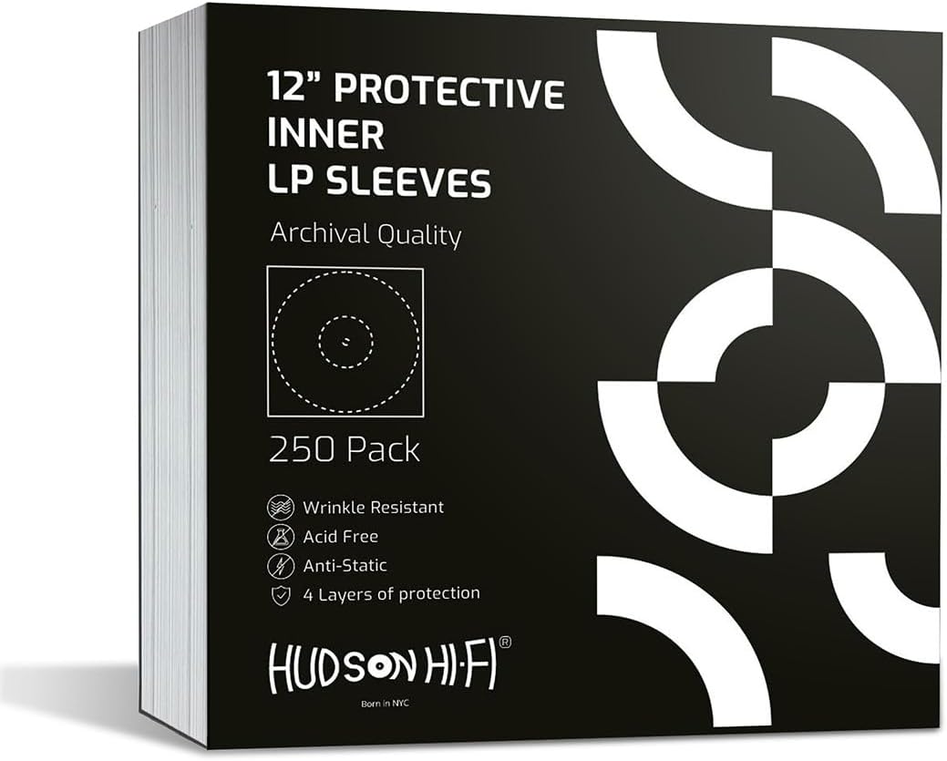 Hudson Hi-Fi Anti-Static Vinyl Record Inner Sleeves 250 Pack
